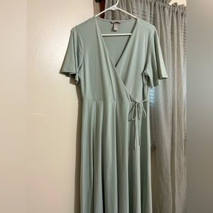midi wrap dress